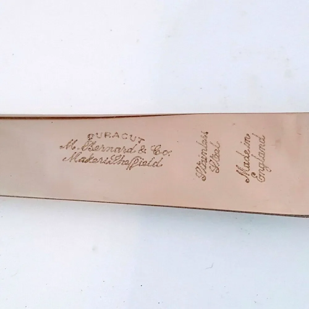 Vintage Horn Antler Handle Cheese Knife Duracut M Bernard Sheffield England